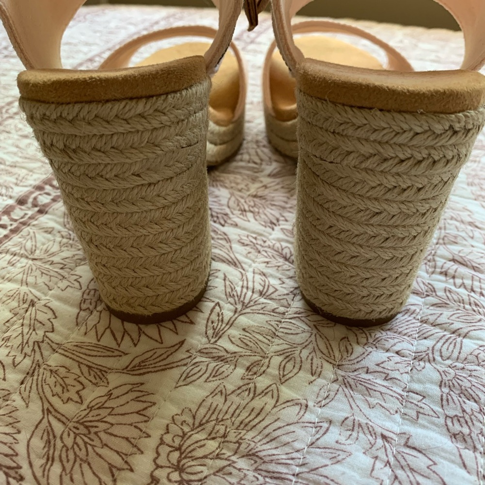 NWOT TOMS Women's Majorca Wedge Sandals in Dusty Peach - Picture 4 of 7